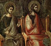 CAVALLINI, Pietro The Last Judgement (detail of the Apostles) fg oil painting artist